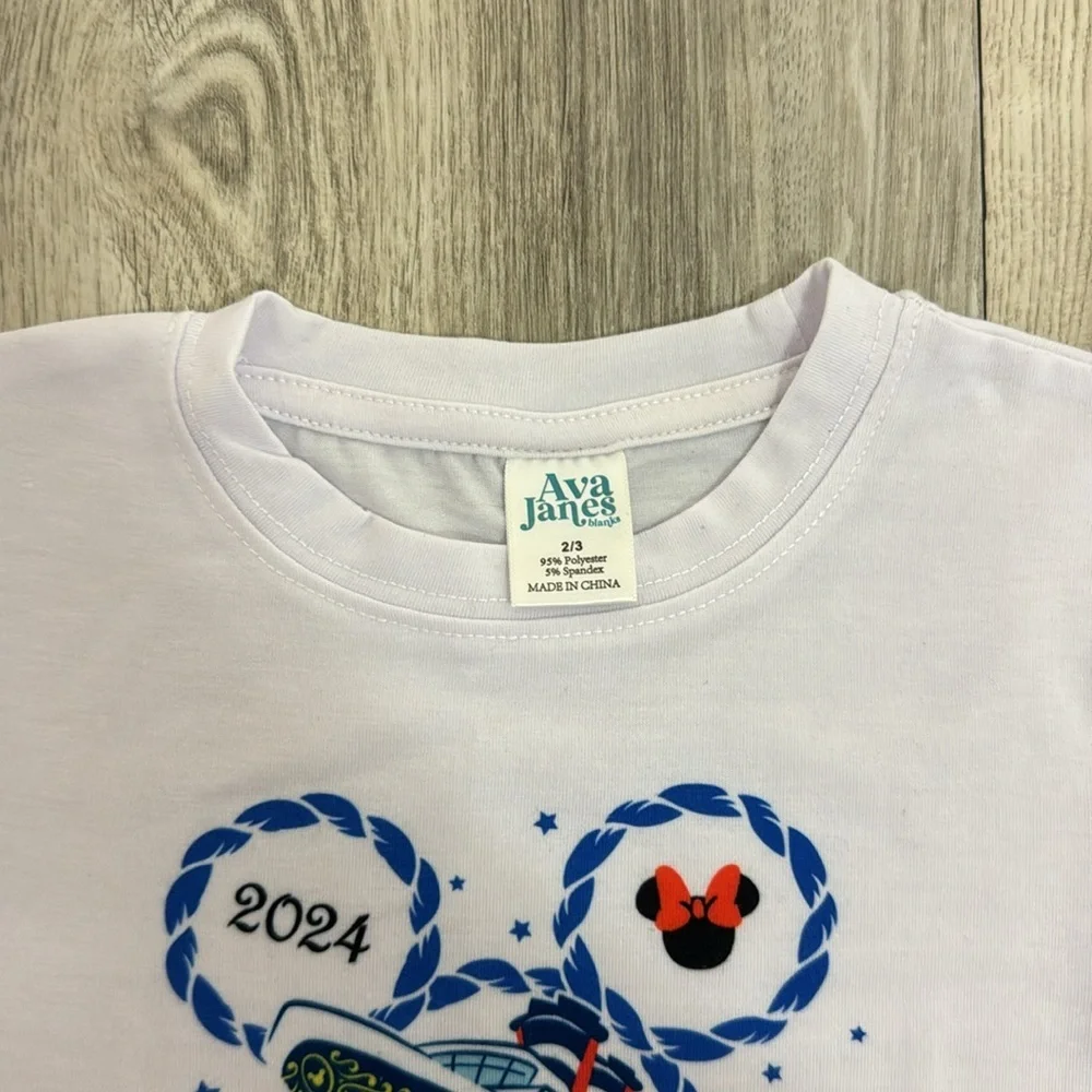 Disney cruise 2024 kids shirt size 2/3 - Picture 2 of 3